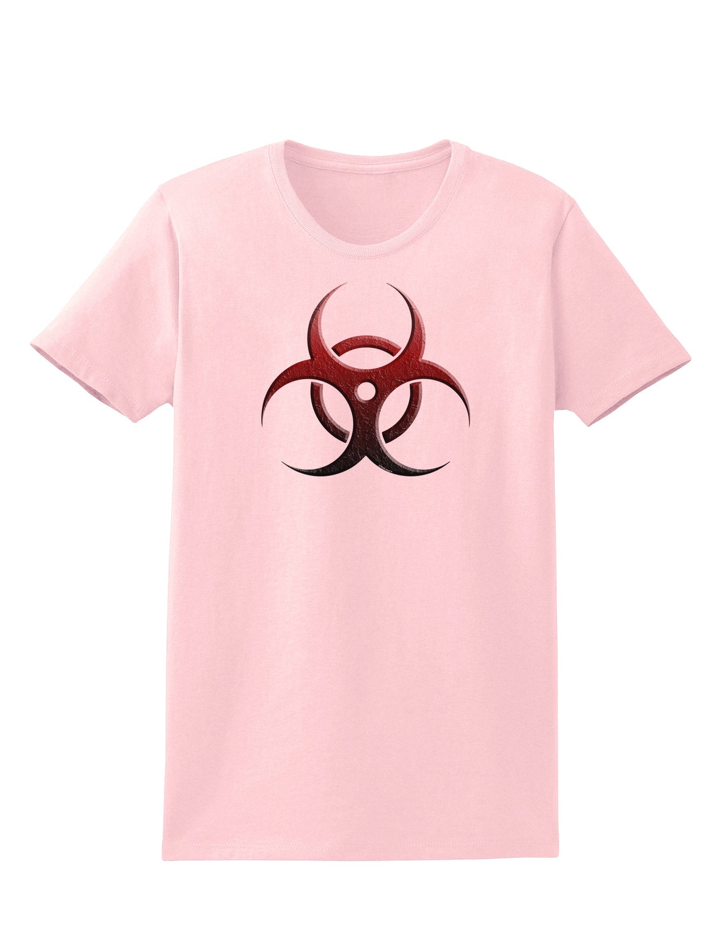 Biohazard Symbol Red Stone - Apocalypse Womens T-Shirt-Womens T-Shirt-TooLoud-PalePink-X-Small-Davson Sales