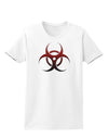 Biohazard Symbol Red Stone - Apocalypse Womens T-Shirt-Womens T-Shirt-TooLoud-White-X-Small-Davson Sales