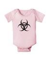 Biohazard Symbol - Vintage Apocalypse Baby Romper Bodysuit-Baby Romper-TooLoud-Light-Pink-06-Months-Davson Sales