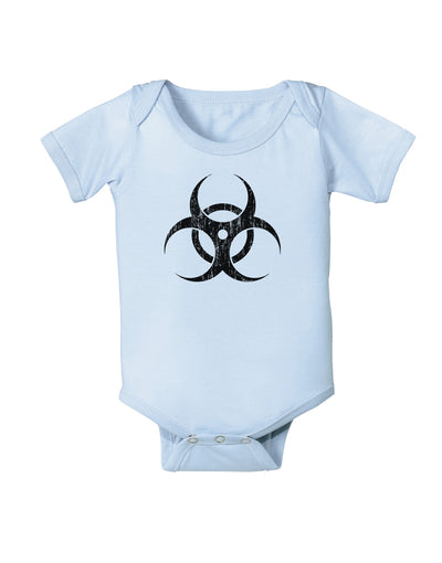 Biohazard Symbol - Vintage Apocalypse Baby Romper Bodysuit-Baby Romper-TooLoud-Light-Blue-06-Months-Davson Sales