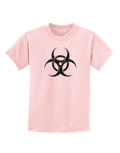 Biohazard Symbol - Vintage Apocalypse Childrens T-Shirt-Childrens T-Shirt-TooLoud-PalePink-X-Small-Davson Sales