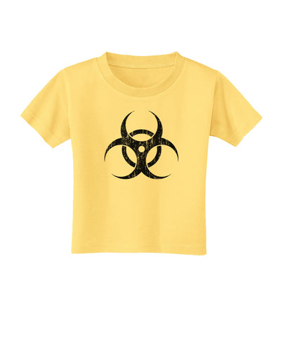 Biohazard Symbol - Vintage Apocalypse Toddler T-Shirt-Toddler T-Shirt-TooLoud-Daffodil-Yellow-2T-Davson Sales