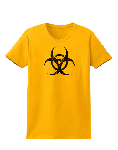 Biohazard Symbol - Vintage Apocalypse Womens T-Shirt-Womens T-Shirt-TooLoud-Gold-X-Small-Davson Sales