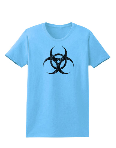 Biohazard Symbol - Vintage Apocalypse Womens T-Shirt-Womens T-Shirt-TooLoud-Aquatic-Blue-X-Small-Davson Sales