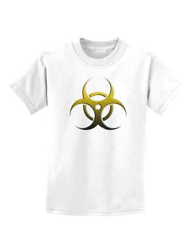 Biohazard Symbol Yellow Stone Apocalypse Childrens T-Shirt-Childrens T-Shirt-TooLoud-White-X-Small-Davson Sales