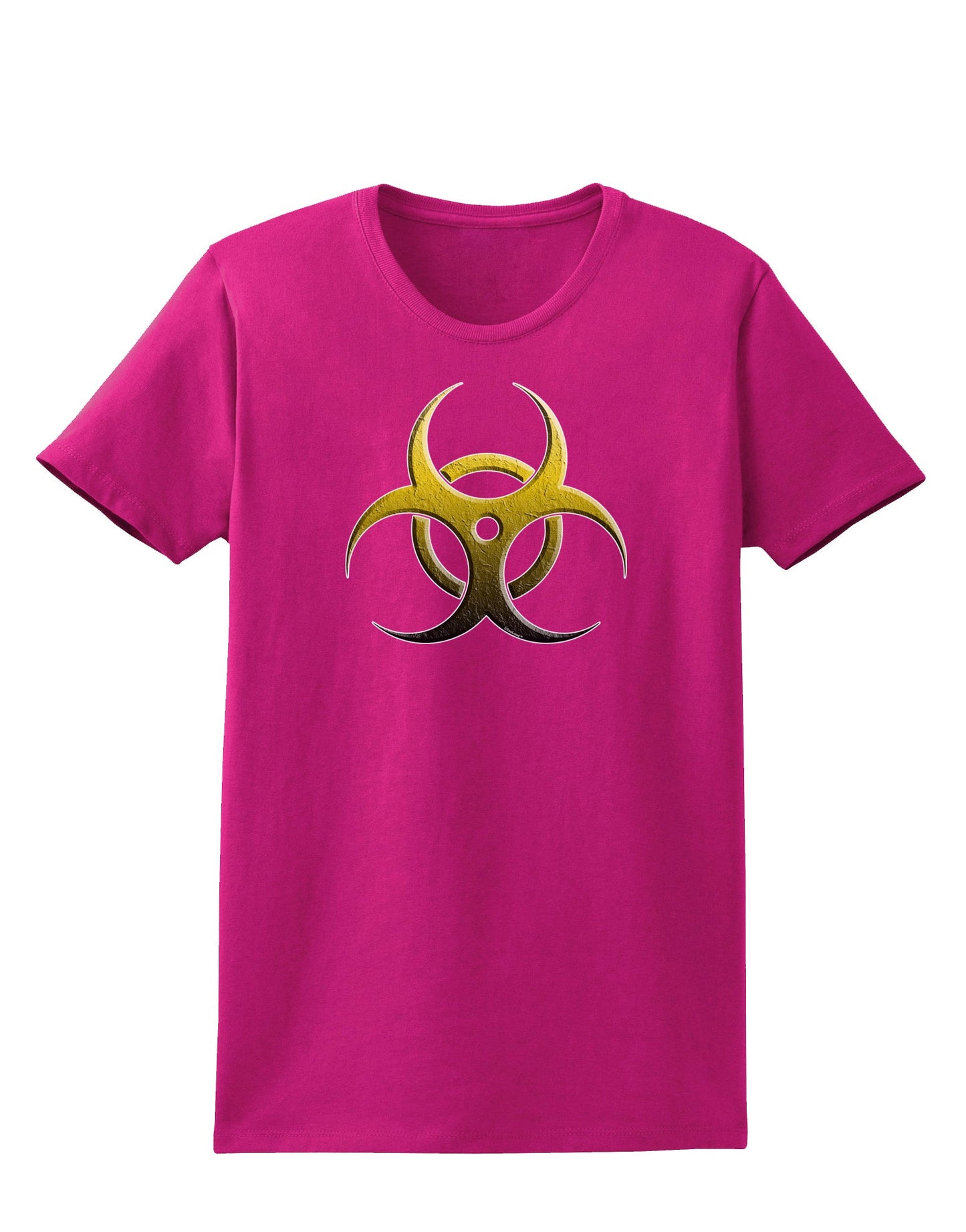 Biohazard Symbol Yellow Stone Apocalypse Womens Dark T-Shirt-Womens T-Shirt-TooLoud-Hot-Pink-Small-Davson Sales