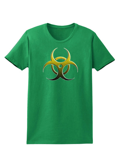 Biohazard Symbol Yellow Stone Apocalypse Womens Dark T-Shirt-Womens T-Shirt-TooLoud-Kelly-Green-X-Small-Davson Sales