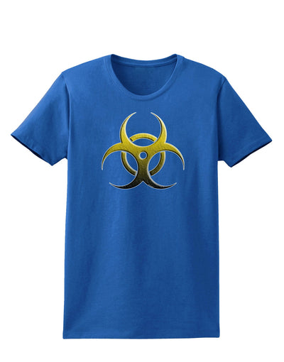 Biohazard Symbol Yellow Stone Apocalypse Womens Dark T-Shirt-Womens T-Shirt-TooLoud-Royal-Blue-X-Small-Davson Sales