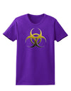 Biohazard Symbol Yellow Stone Apocalypse Womens Dark T-Shirt-Womens T-Shirt-TooLoud-Purple-X-Small-Davson Sales