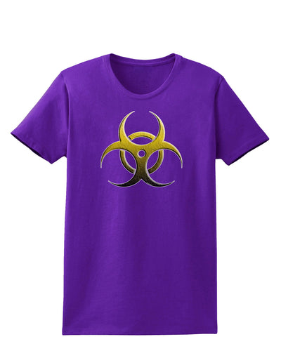 Biohazard Symbol Yellow Stone Apocalypse Womens Dark T-Shirt-Womens T-Shirt-TooLoud-Purple-X-Small-Davson Sales