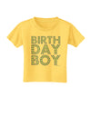 Birthday Boy - Blue and Green Dots Toddler T-Shirt by TooLoud-Toddler T-Shirt-TooLoud-Yellow-2T-Davson Sales