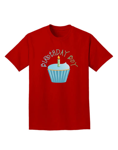 Birthday Boy - Candle Cupcake Adult Dark T-Shirt by TooLoud-Mens T-Shirt-TooLoud-Red-Small-Davson Sales