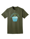 Birthday Boy - Candle Cupcake Adult Dark T-Shirt by TooLoud-Mens T-Shirt-TooLoud-Military-Green-Small-Davson Sales