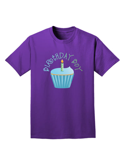 Birthday Boy - Candle Cupcake Adult Dark T-Shirt by TooLoud-Mens T-Shirt-TooLoud-Purple-Small-Davson Sales