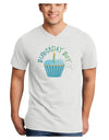 Birthday Boy - Candle Cupcake Adult V-Neck T-shirt by TooLoud-Mens V-Neck T-Shirt-TooLoud-White-Small-Davson Sales