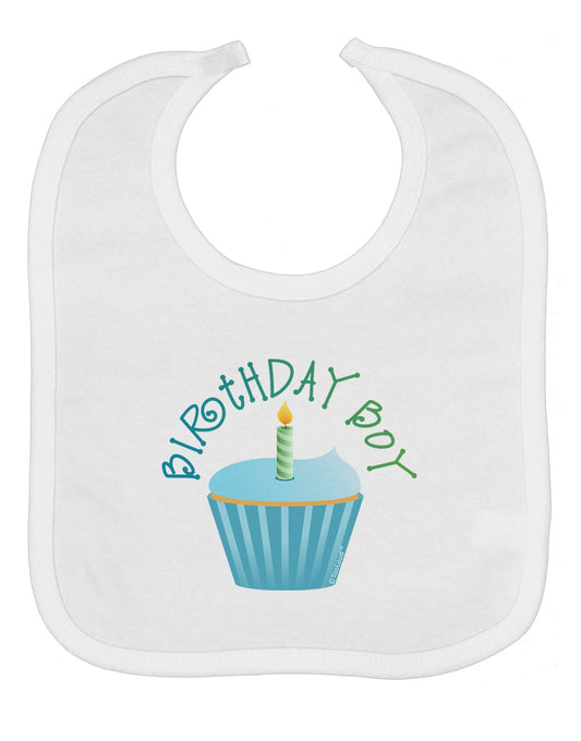 Birthday Boy - Candle Cupcake Baby Bib by TooLoud