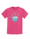 Birthday Boy - Candle Cupcake Childrens Dark T-Shirt by TooLoud-Childrens T-Shirt-TooLoud-Sangria-X-Small-Davson Sales