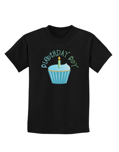 Birthday Boy - Candle Cupcake Childrens Dark T-Shirt by TooLoud-Childrens T-Shirt-TooLoud-Black-X-Small-Davson Sales