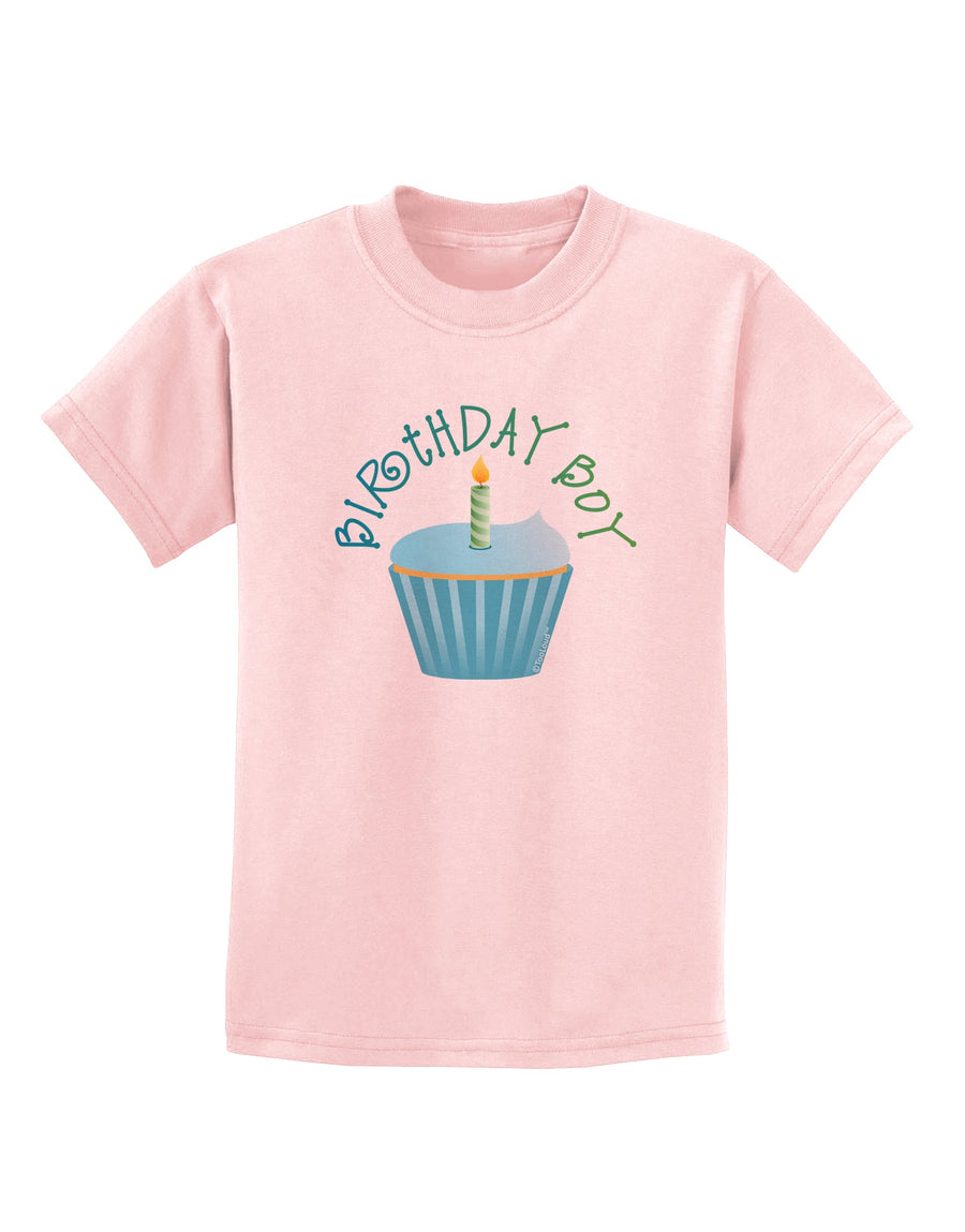 Birthday Boy - Candle Cupcake Childrens T-Shirt by TooLoud-Childrens T-Shirt-TooLoud-White-X-Small-Davson Sales