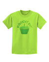 Birthday Boy - Candle Cupcake Childrens T-Shirt by TooLoud-Childrens T-Shirt-TooLoud-Lime-Green-X-Small-Davson Sales