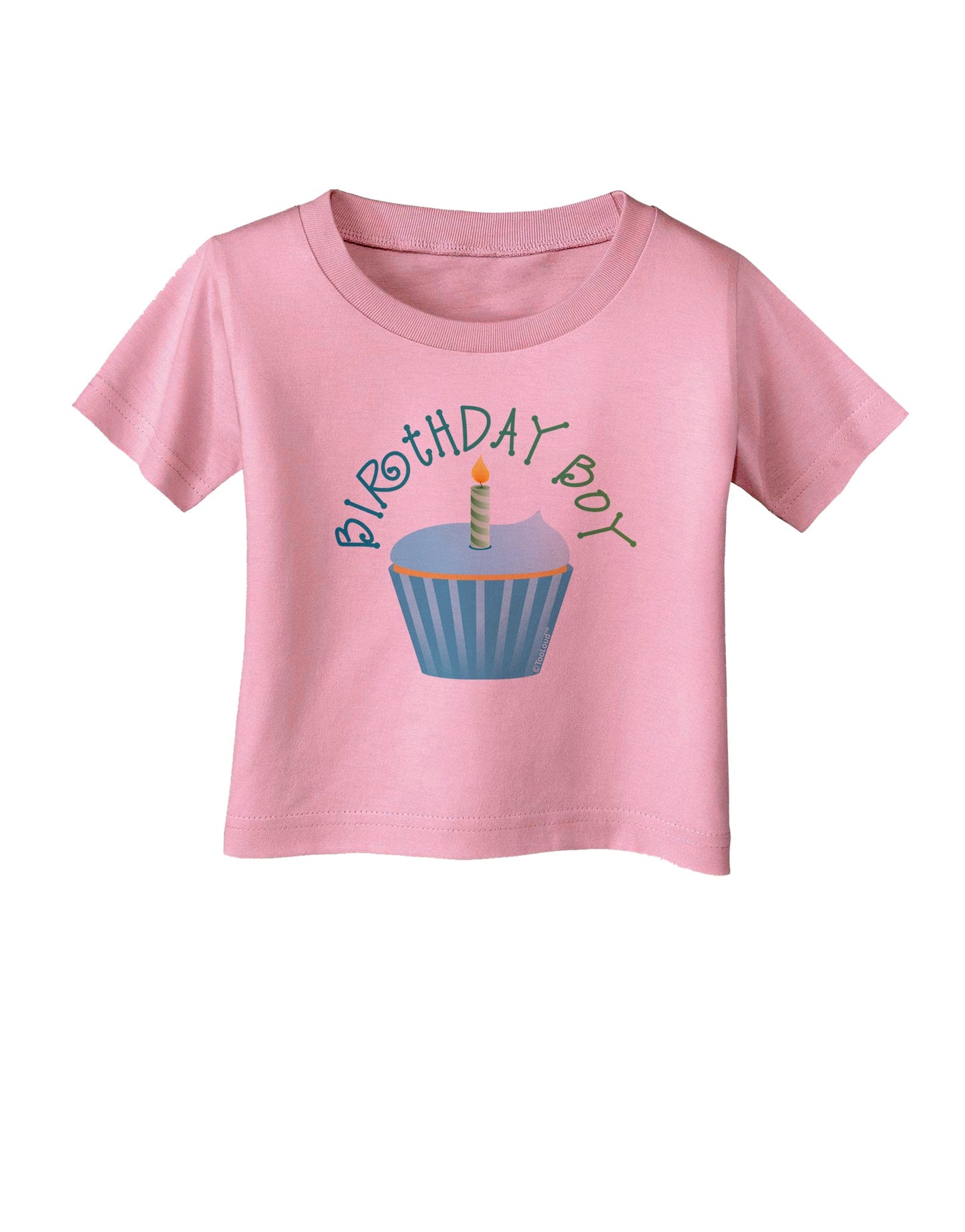 Birthday Boy - Candle Cupcake Infant T-Shirt by TooLoud-Infant T-Shirt-TooLoud-Candy-Pink-06-Months-Davson Sales