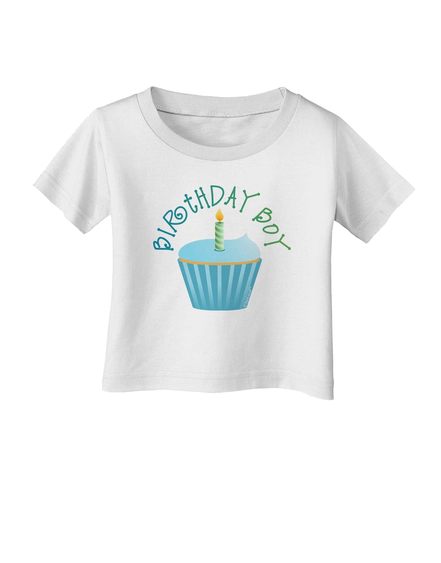 Birthday Boy - Candle Cupcake Infant T-Shirt by TooLoud-Infant T-Shirt-TooLoud-White-06-Months-Davson Sales
