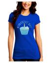 Birthday Boy - Candle Cupcake Juniors Crew Dark T-Shirt by TooLoud-T-Shirts Juniors Tops-TooLoud-Royal-Blue-Juniors Fitted Small-Davson Sales