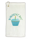 Birthday Boy - Candle Cupcake Micro Terry Gromet Golf Towel 16 x 25 inch by TooLoud-Golf Towel-TooLoud-White-Davson Sales