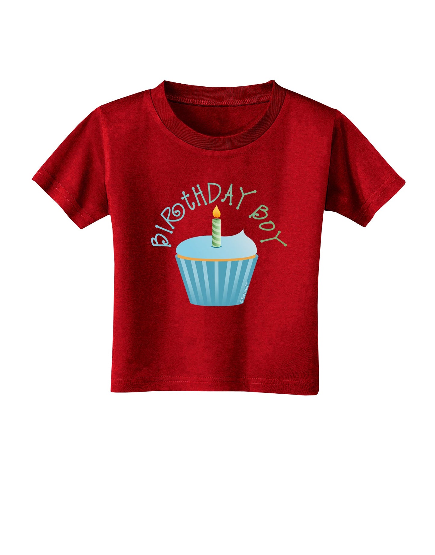Birthday Boy - Candle Cupcake Toddler T-Shirt Dark by TooLoud-Toddler T-Shirt-TooLoud-Red-2T-Davson Sales
