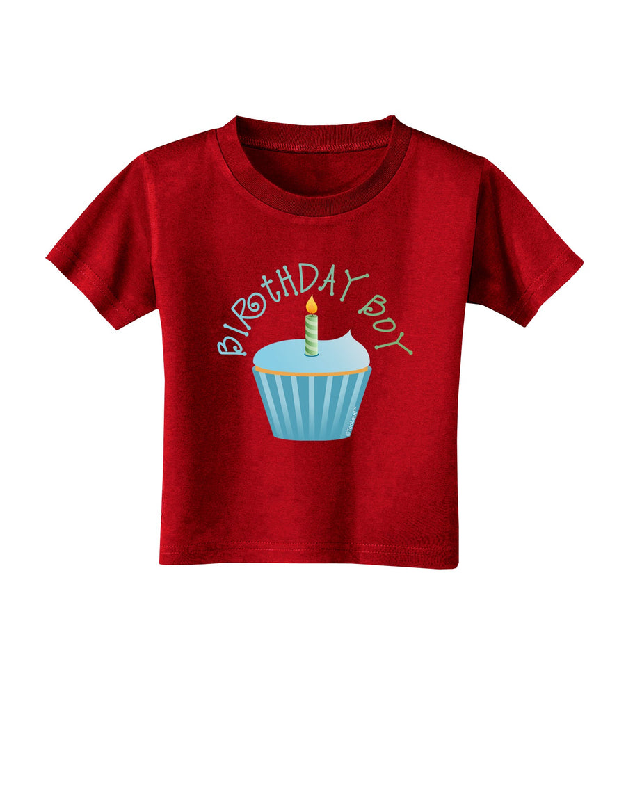 Birthday Boy - Candle Cupcake Toddler T-Shirt Dark by TooLoud-Toddler T-Shirt-TooLoud-Black-2T-Davson Sales