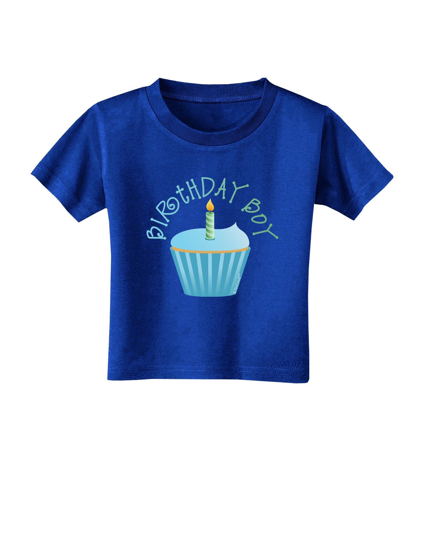 Birthday Boy - Candle Cupcake Toddler T-Shirt Dark by TooLoud-Toddler T-Shirt-TooLoud-Royal-Blue-2T-Davson Sales