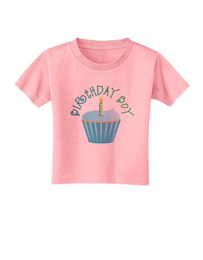 Birthday Boy - Candle Cupcake Toddler T-Shirt by TooLoud-Toddler T-Shirt-TooLoud-Candy-Pink-2T-Davson Sales