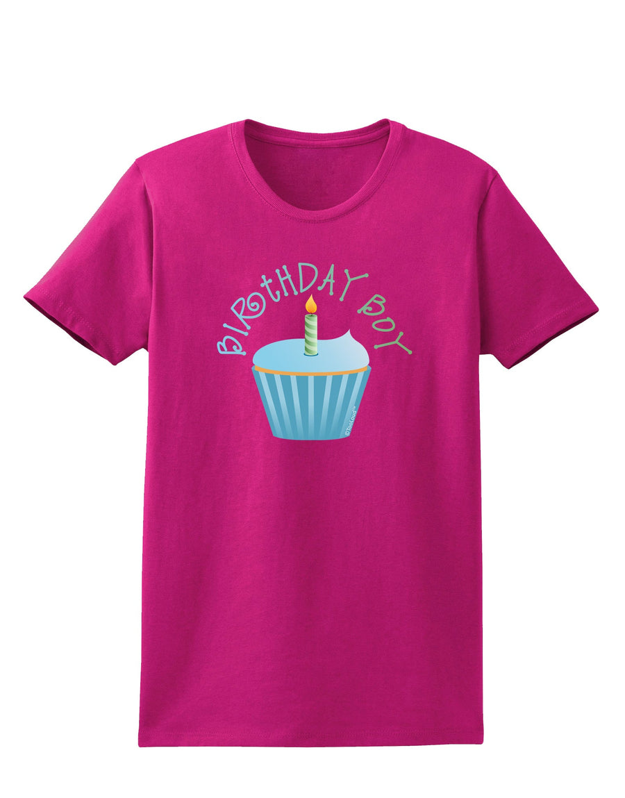 Birthday Boy - Candle Cupcake Womens Dark T-Shirt by TooLoud-Womens T-Shirt-TooLoud-Black-X-Small-Davson Sales