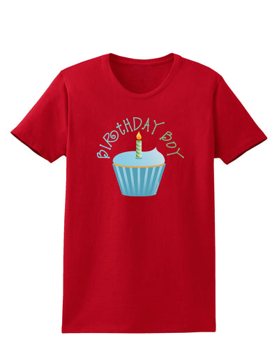 Birthday Boy - Candle Cupcake Womens Dark T-Shirt by TooLoud-Womens T-Shirt-TooLoud-Red-X-Small-Davson Sales