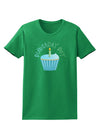 Birthday Boy - Candle Cupcake Womens Dark T-Shirt by TooLoud-Womens T-Shirt-TooLoud-Kelly-Green-X-Small-Davson Sales