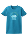 Birthday Boy - Candle Cupcake Womens Dark T-Shirt by TooLoud-Womens T-Shirt-TooLoud-Turquoise-X-Small-Davson Sales