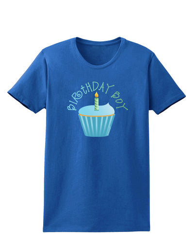 Birthday Boy - Candle Cupcake Womens Dark T-Shirt by TooLoud-Womens T-Shirt-TooLoud-Royal-Blue-X-Small-Davson Sales