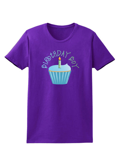 Birthday Boy - Candle Cupcake Womens Dark T-Shirt by TooLoud-Womens T-Shirt-TooLoud-Purple-X-Small-Davson Sales