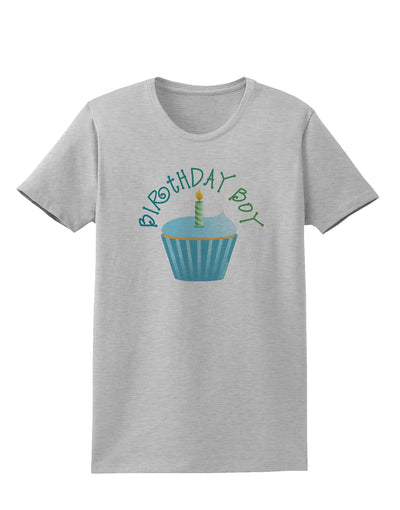 Birthday Boy - Candle Cupcake Womens T-Shirt by TooLoud-Womens T-Shirt-TooLoud-AshGray-X-Small-Davson Sales