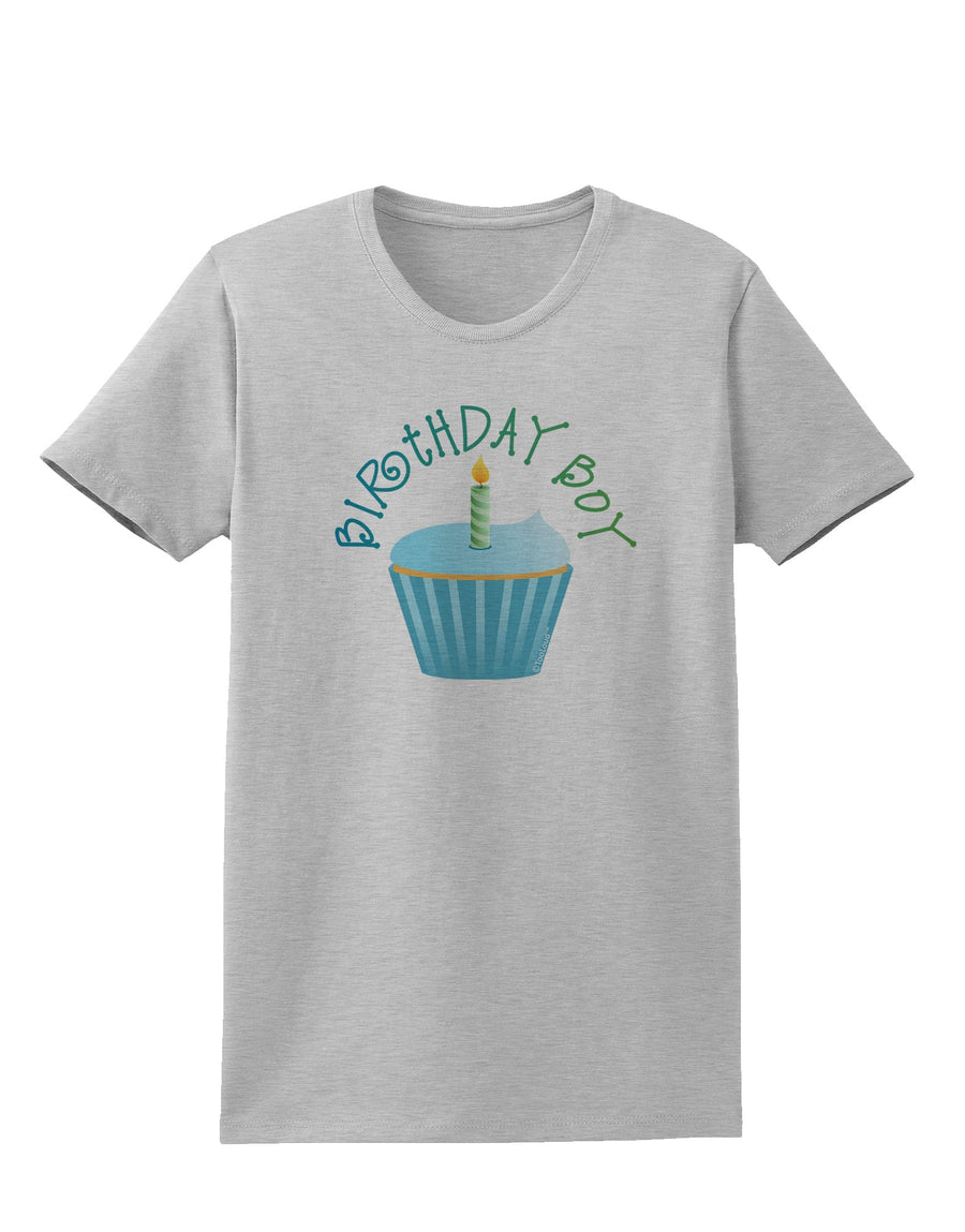 Birthday Boy - Candle Cupcake Womens T-Shirt by TooLoud-Womens T-Shirt-TooLoud-White-X-Small-Davson Sales