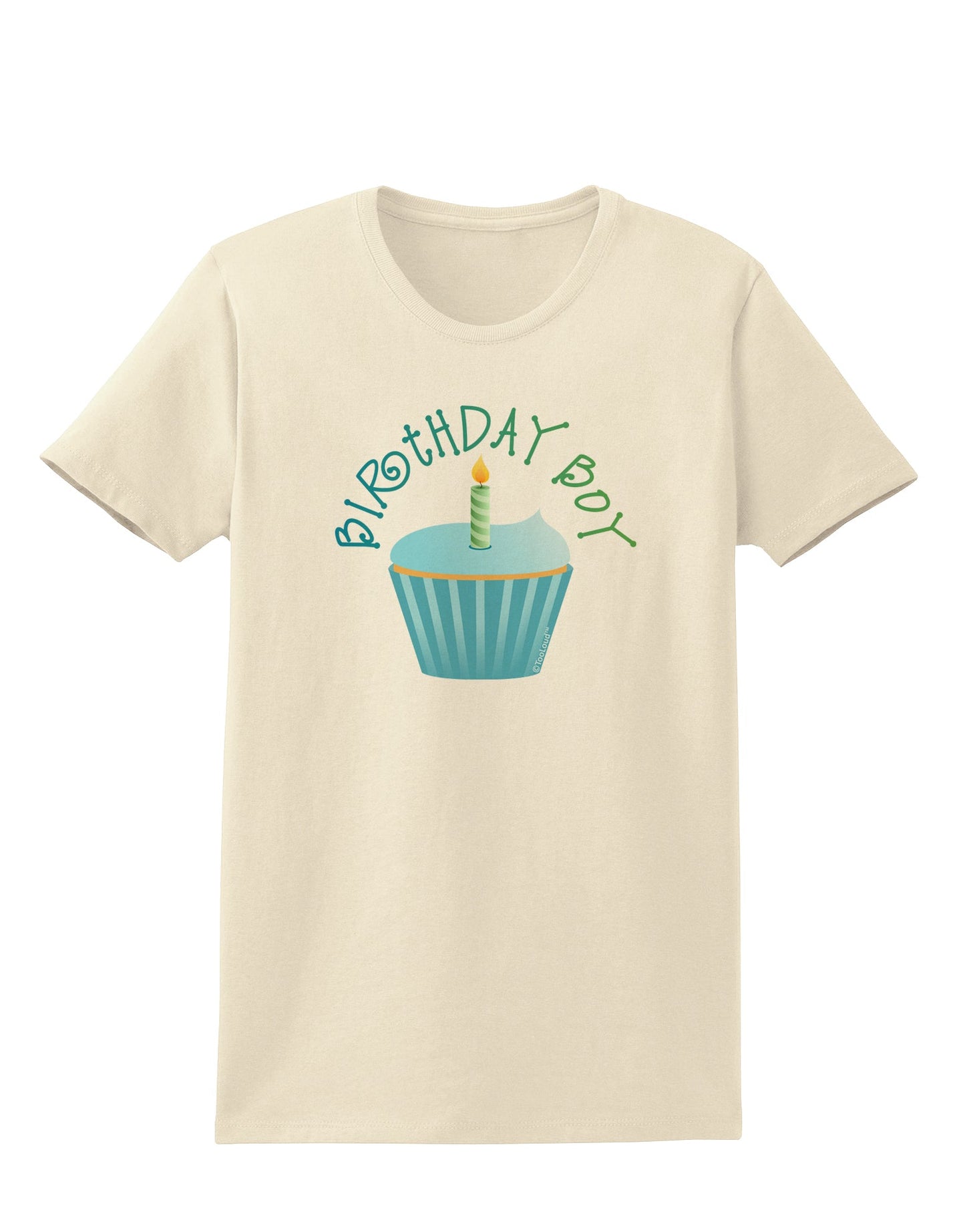 Birthday Boy - Candle Cupcake Womens T-Shirt by TooLoud-Womens T-Shirt-TooLoud-Natural-X-Small-Davson Sales