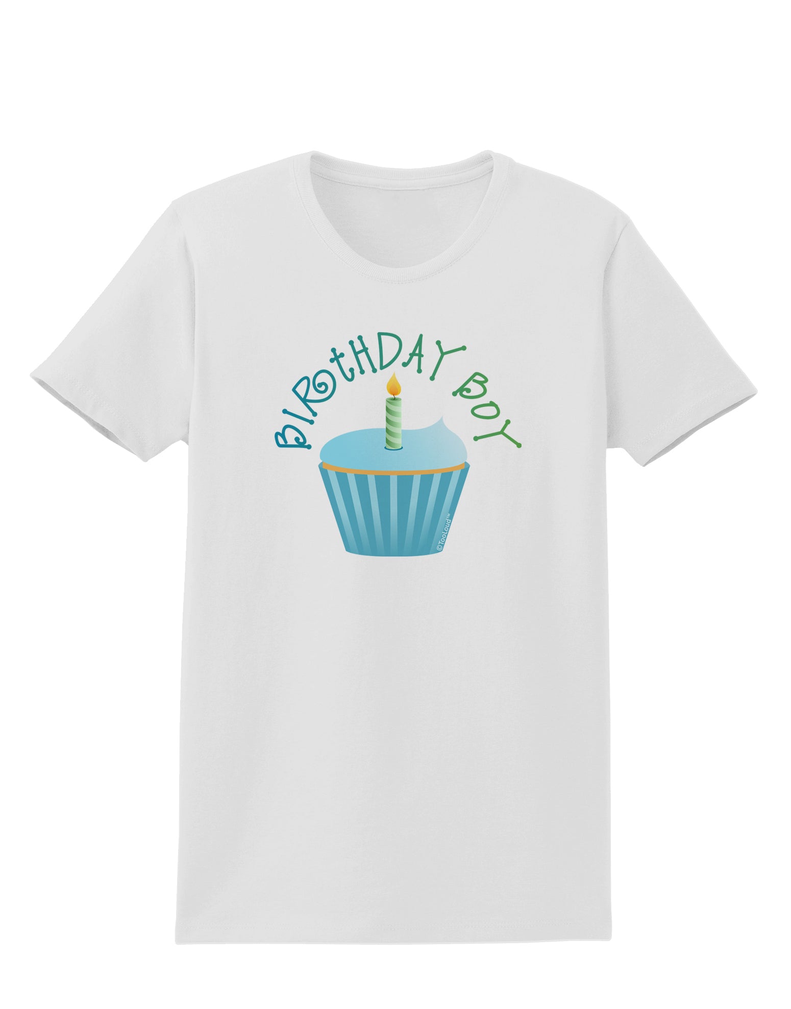 Birthday Boy - Candle Cupcake Womens T-Shirt by TooLoud-Womens T-Shirt-TooLoud-White-X-Small-Davson Sales