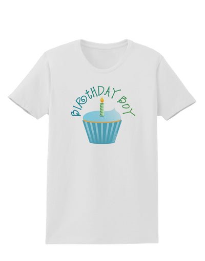 Birthday Boy - Candle Cupcake Womens T-Shirt by TooLoud-Womens T-Shirt-TooLoud-White-X-Small-Davson Sales