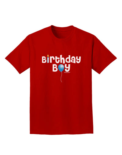 Birthday Boy - Candle and Balloon Adult Dark T-Shirt by TooLoud-Mens T-Shirt-TooLoud-Red-Small-Davson Sales