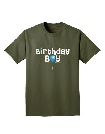 Birthday Boy - Candle and Balloon Adult Dark T-Shirt by TooLoud-Mens T-Shirt-TooLoud-Military-Green-Small-Davson Sales