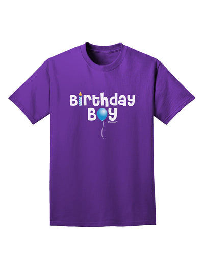 Birthday Boy - Candle and Balloon Adult Dark T-Shirt by TooLoud-Mens T-Shirt-TooLoud-Purple-Small-Davson Sales