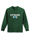 Birthday Boy - Candle and Balloon Adult Long Sleeve Dark T-Shirt by TooLoud-TooLoud-Dark-Green-Small-Davson Sales