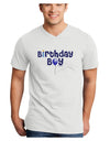 Birthday Boy - Candle and Balloon Adult V-Neck T-shirt by TooLoud-Mens V-Neck T-Shirt-TooLoud-White-Small-Davson Sales