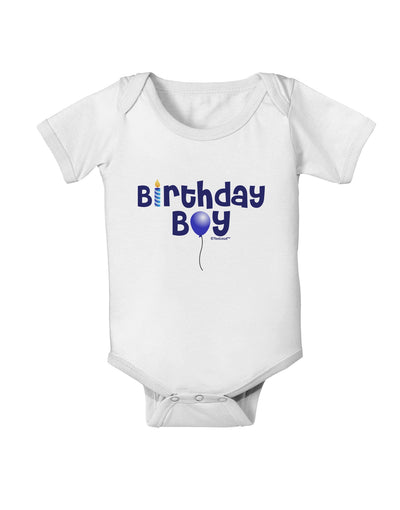 Birthday Boy - Candle and Balloon Baby Romper Bodysuit by TooLoud-Baby Romper-TooLoud-White-06-Months-Davson Sales