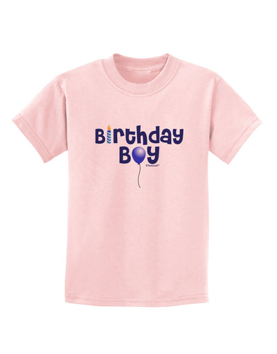 Birthday Boy - Candle and Balloon Childrens T-Shirt by TooLoud-Childrens T-Shirt-TooLoud-PalePink-X-Small-Davson Sales